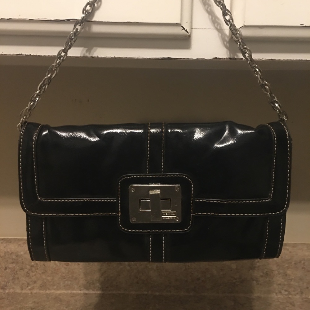 Merona black clutch